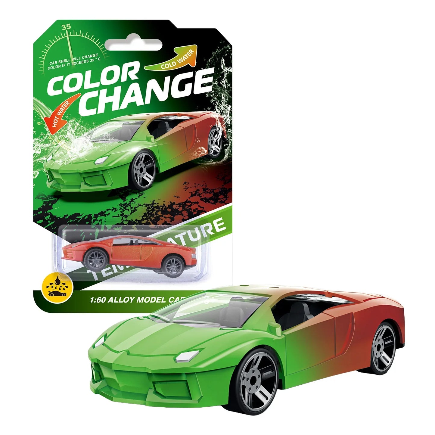 Alloy Color-Changing Off-Road Racing Car Toy with LED Lights, Die-Cast Inertial Kids Vehicle
