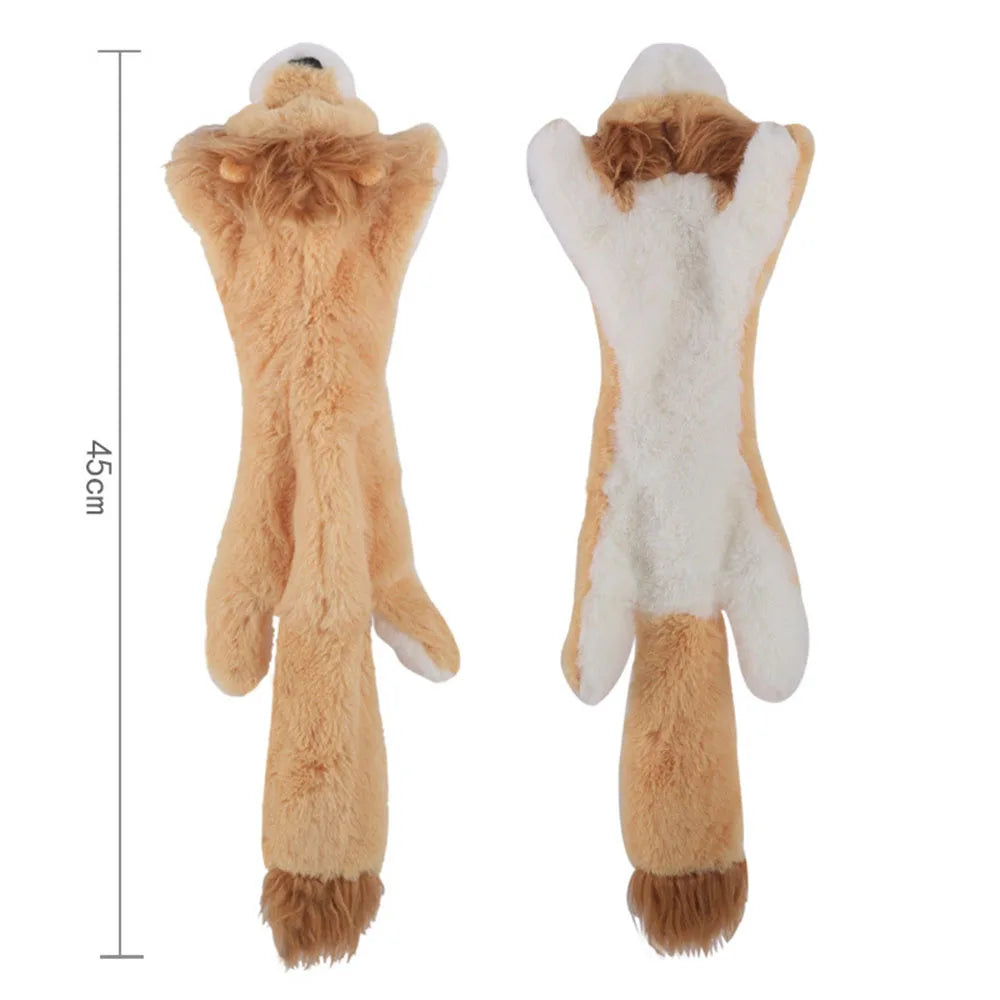 Stuffing-Free Squeaky Plush Dog Toy – Durable Crinkle Chew Toy, Simulated Animal