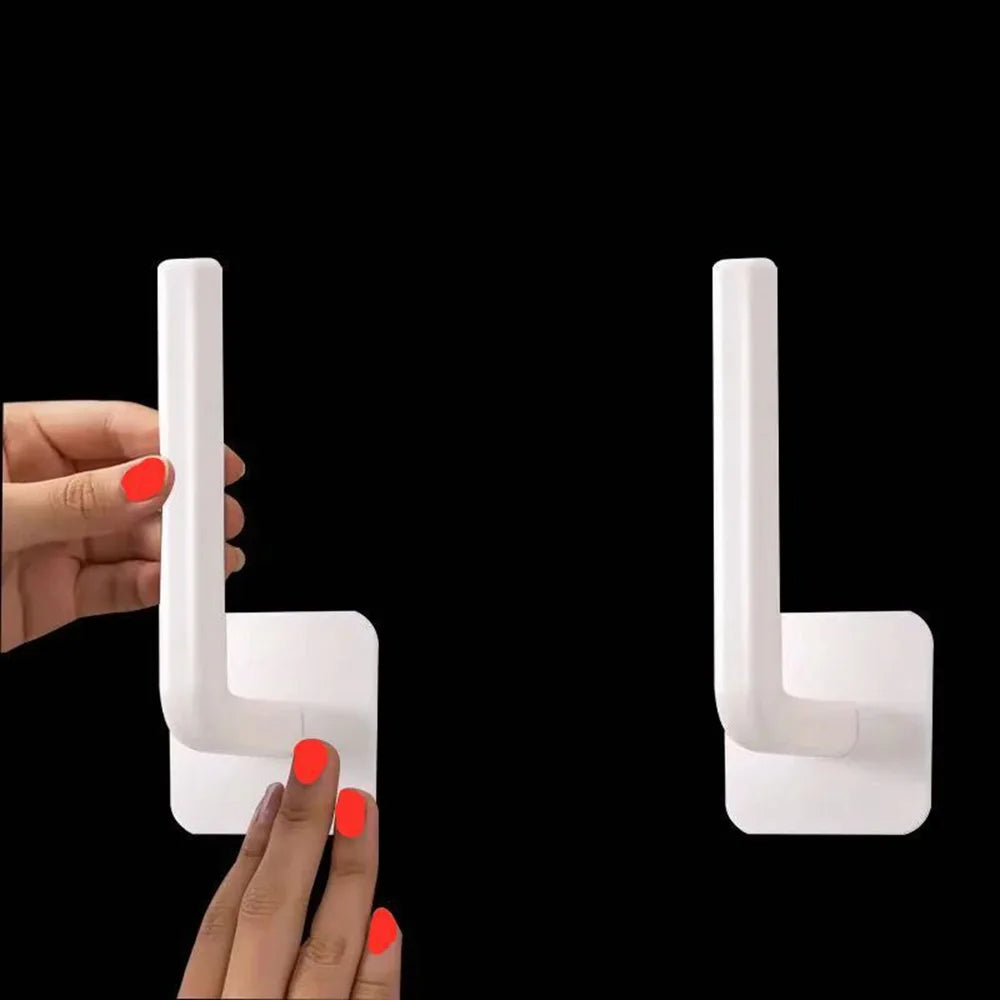 2-Pack No-Drill Under-Cabinet Paper Towel Holder & Multi-Purpose Hook – Wall/Over-Door Kitchen Organizer
