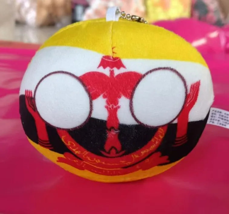Polandball Countryball Plush Keychain 10 cm (3.9 in) 70 Designs Country Ball Pendant Stuffed Toy for Kids