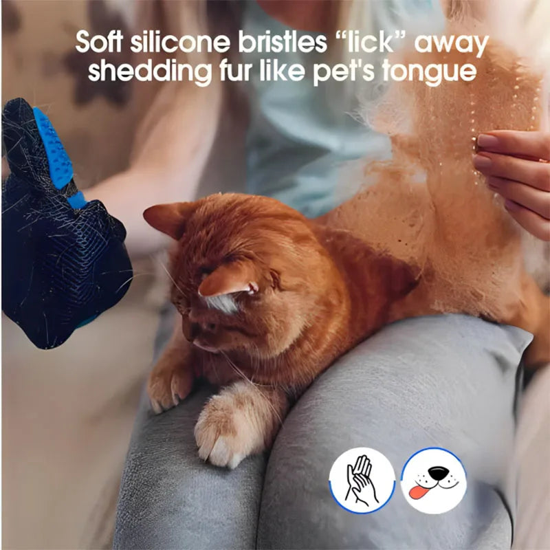 Silicone Pet Grooming Glove – Single Right-Hand Deshedding Brush & Massage Mitt for Dogs & Cats, 16×24 cm (6.3×9.4 in)
