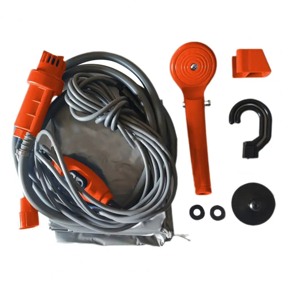 Portable Camping Shower Pump 12V-24V DC Brushless Motor Adjustable Flow 0–8 L/min Outdoor Shower Kit