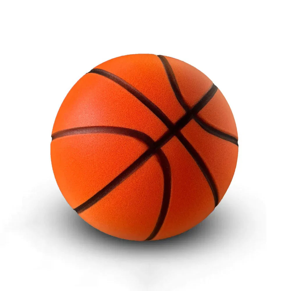 Silent Indoor Foam Basketball – Size 7 (29.5 in / 75 cm) Quiet Airless Dribble & Dunk Training Ball