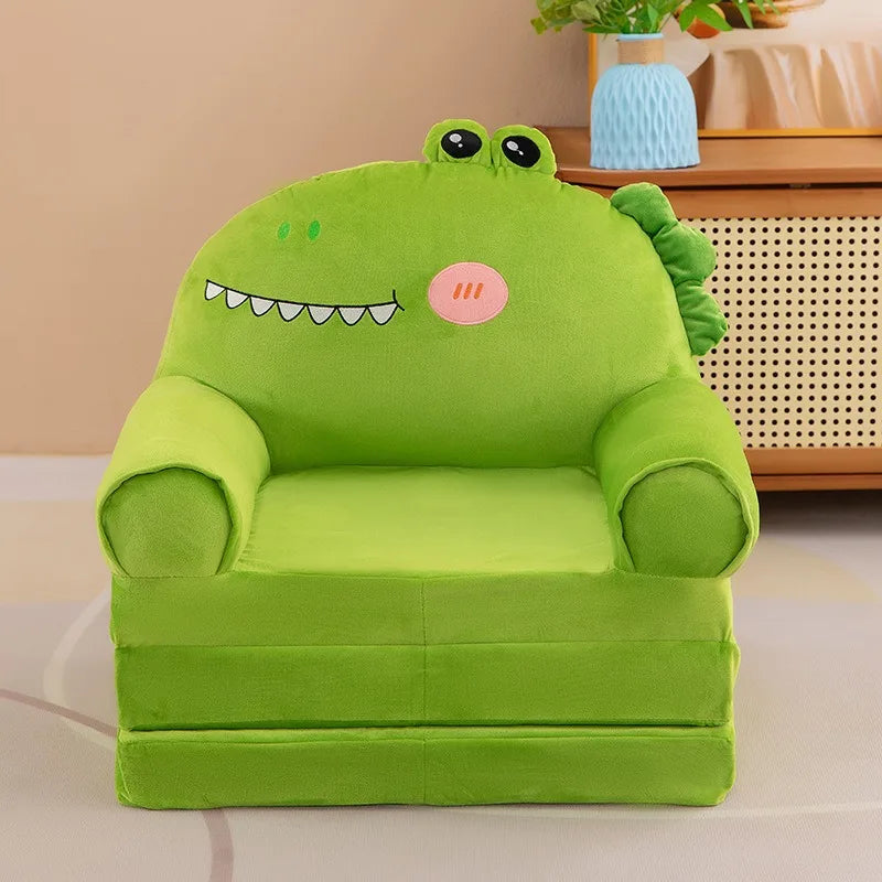 Kids Folding Sofa Bed – Convertible Toddler Seat & Nap Couch with Removable Washable Cover