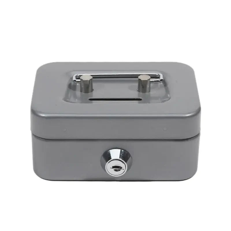 Mini Metal Money Box with Key Lock – Lockable Coin Safe for Adults & Kids