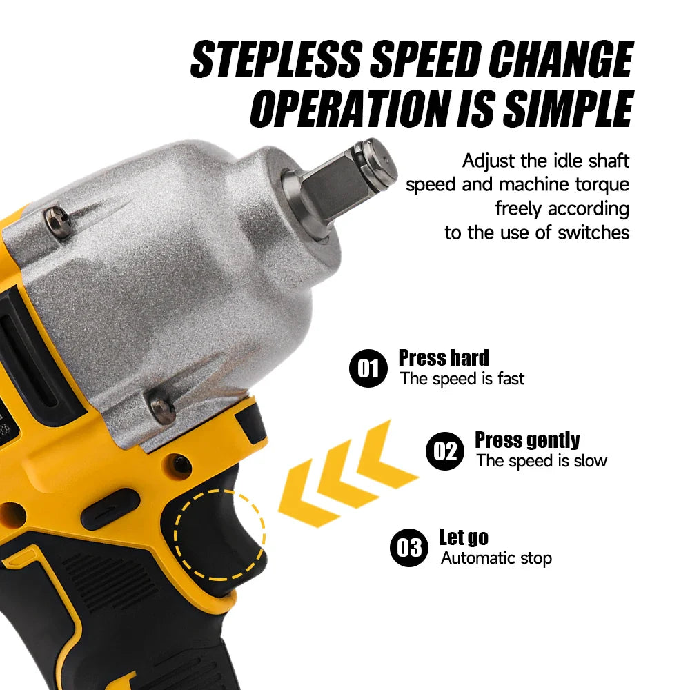 812 N·m Brushless Cordless 1/2-Inch (12.7 mm) Impact Wrench — Compatible with 20V Slide-Style Battery