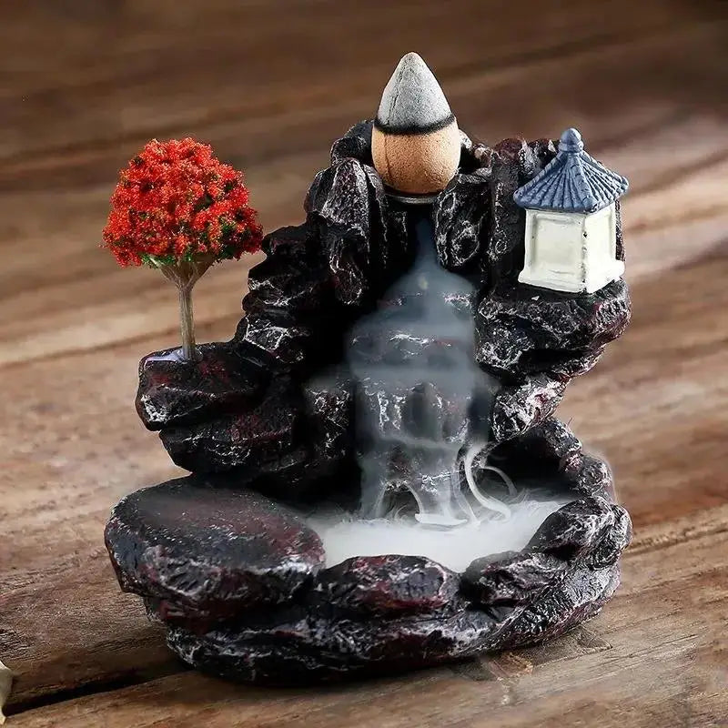 Waterfall Backflow Incense Burner Aromatherapy Incense Holder and Zen Home Censer