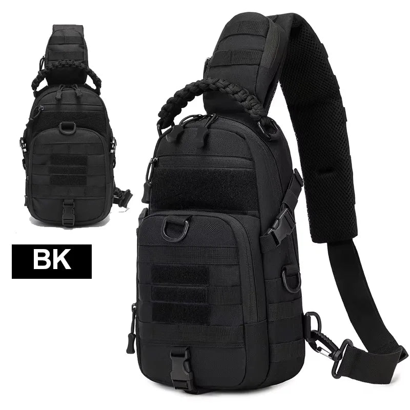 Tactical Chest Sling Bag for Men - Outdoor Hiking Camping Fishing Cycling MOLLE Shoulder Fanny Pack