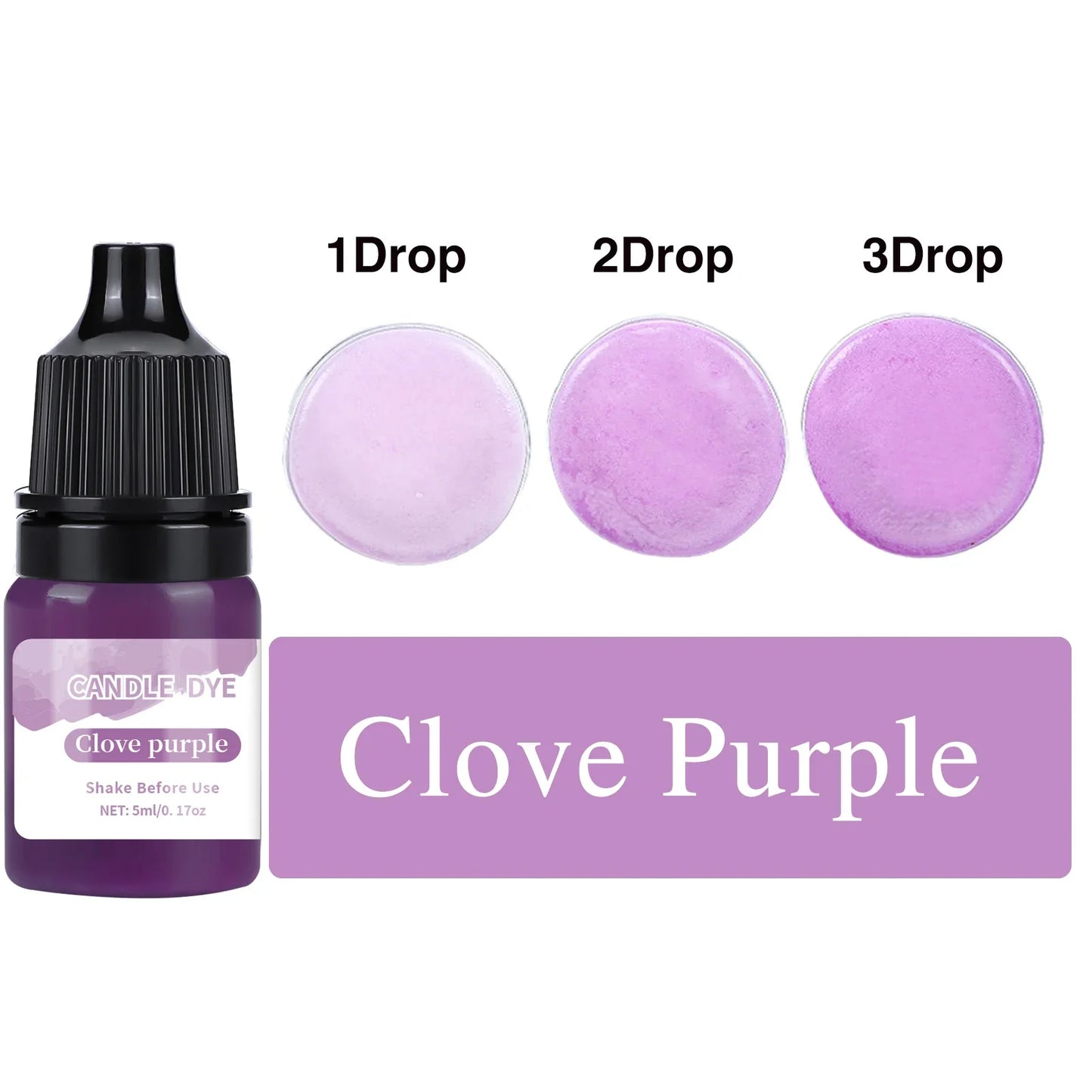 5ml (0.17 fl oz) Candle Dye Liquid Colorant – Non-Toxic High-Concentration Pigment for Soy Wax, Soap & Candle Making