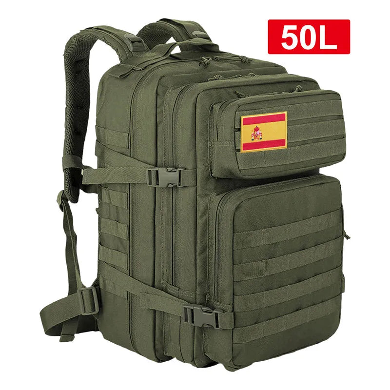 Tactical Backpack 25L/32L/45L Waterproof Large Capacity Travel Rucksack, Multi-Functional Outdoor Hiking & Camping Bag