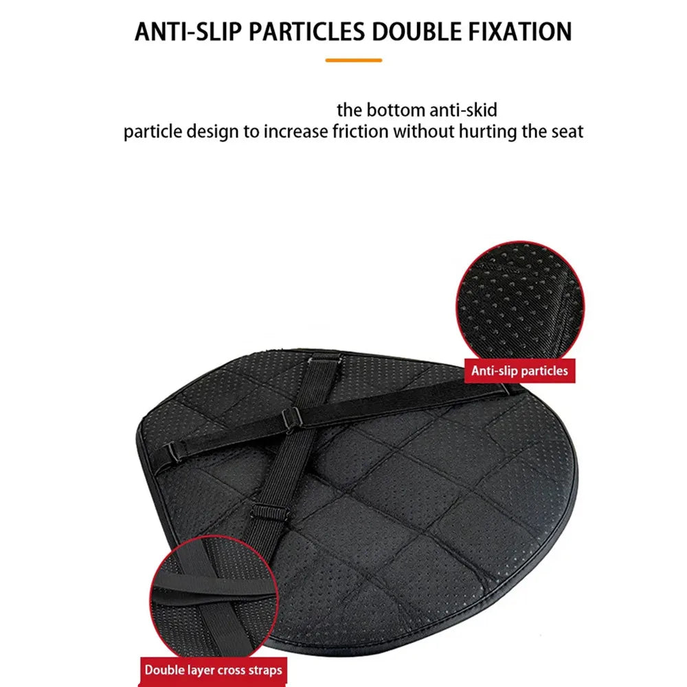 EVA Foam Motorcycle Seat Cushion Pad 340x360mm (13.4x14.2 in) Universal Breathable Shock-Absorbing Bike Seat