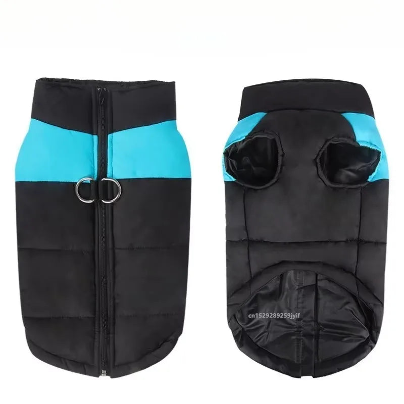 Waterproof Padded Dog Coat – Warm Winter Vest Jacket with Zipper for Small, Medium & Large Dogs