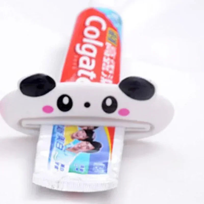 Cartoon Rolling Toothpaste Squeezer Dispenser for Kids – Tube Saver Holder (1.6 x 3.5 in / 4 x 9 cm) – 1 or 2-Pack