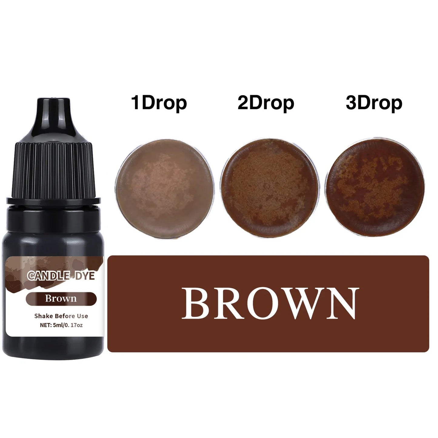 5 ml (0.17 fl oz) Liquid Candle Wax Colorant – Non-Toxic High-Concentration Pigment for Soy Candles & Soap DIY