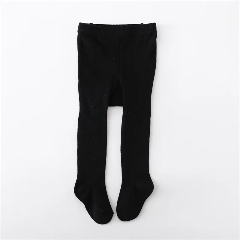 Baby Girl Cotton Knitted Tights Newborn & Toddler Pantyhose Casual White Black