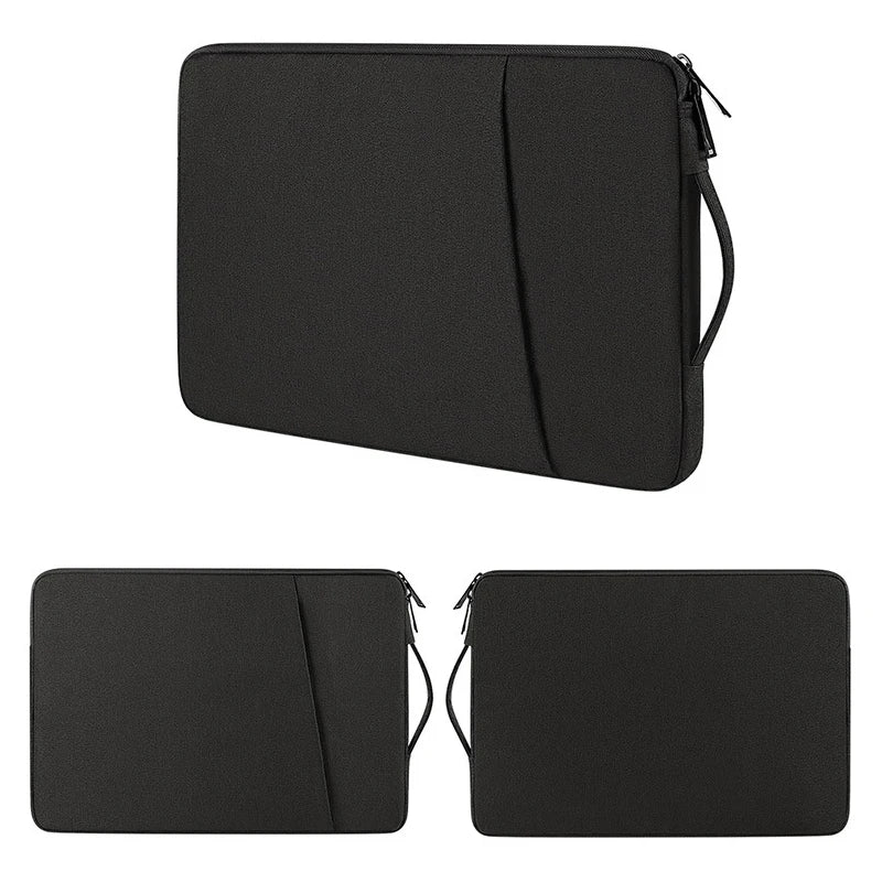 Waterproof Canvas Laptop Sleeve 13-15.6 inch (33-39.6 cm) Padded Zipper Notebook Case Slim Portable Handbag