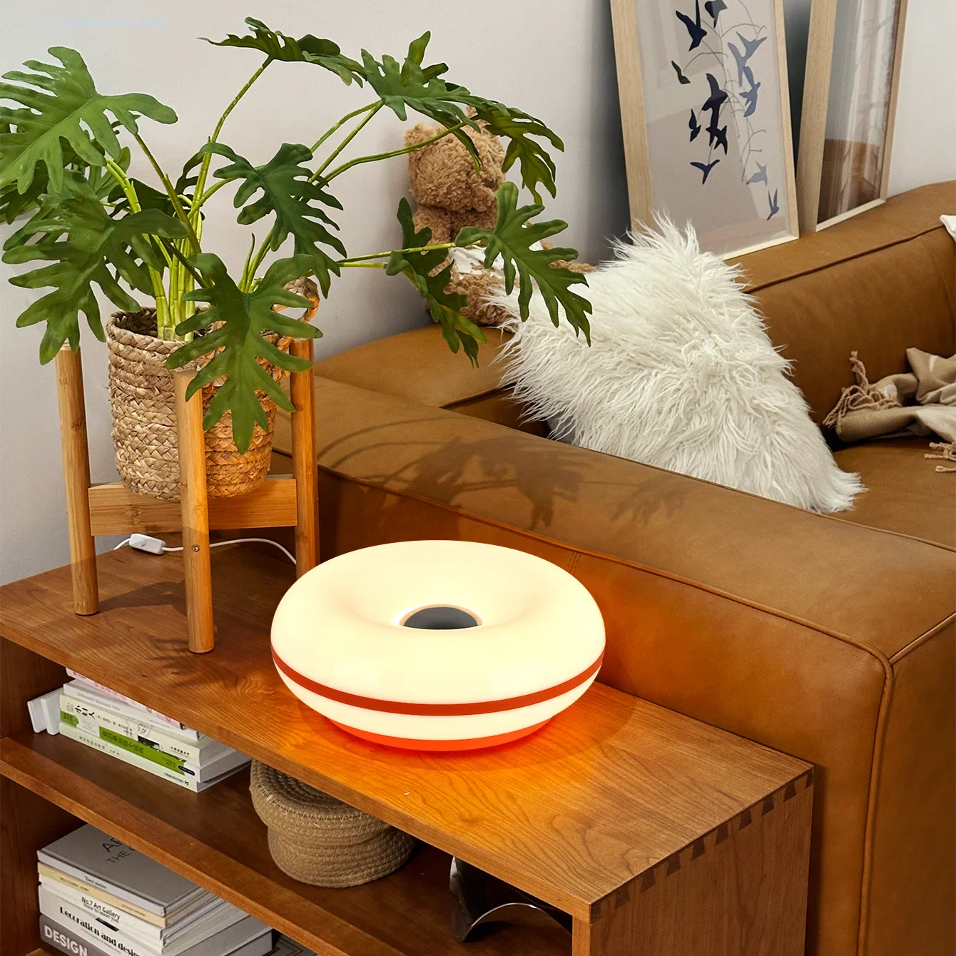 Bauhaus Donut Table Lamp USB LED Bedside Night Light for Bedroom Living Room Dining Room