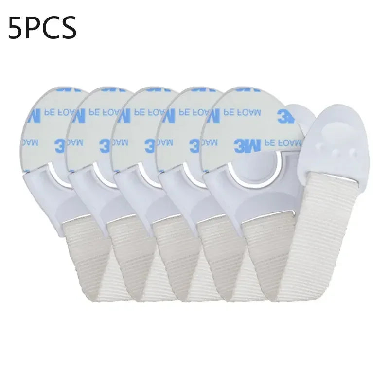 Baby Proof Cabinet & Drawer Lock Straps — 5/10-Pack Child Safety Door Latches, 20 cm (7.9 in) with 10 cm (3.9 in) Strap