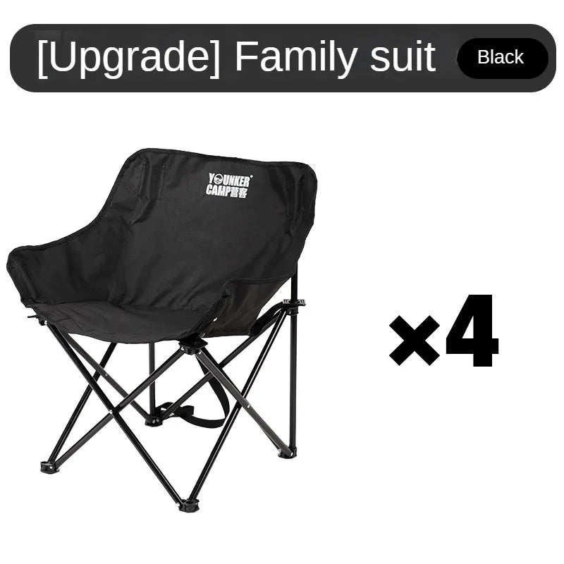 Portable Folding Moon Chair – Camping, Picnic & Fishing Stool | 120kg Capacity, 600D Oxford