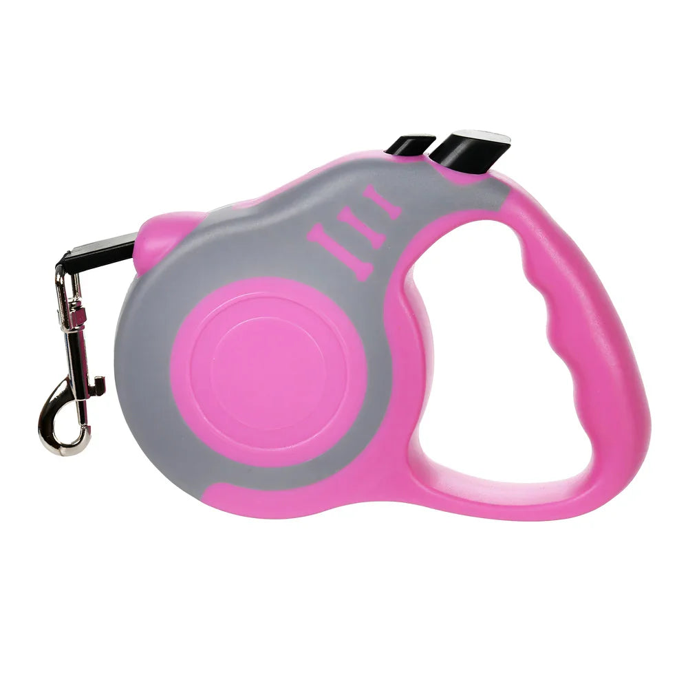 Retractable Dog Leash 3m (10ft) / 5m (16ft) Nylon Quick-Release Leash for Small to Large Dogs — Walking, Hiking & Travel