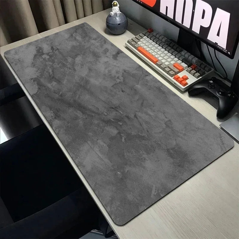 XXL Desk Mat 900x400mm (35.4 x 15.7 in) Overlocked Extended Gaming Mouse Pad, Grey