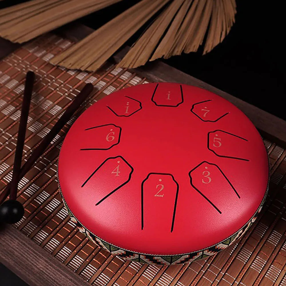 6-Inch (15 cm) 8-Tone Steel Tongue Drum – Mini Hand Pan for Meditation, Yoga & Kids, Portable Percussion Gift