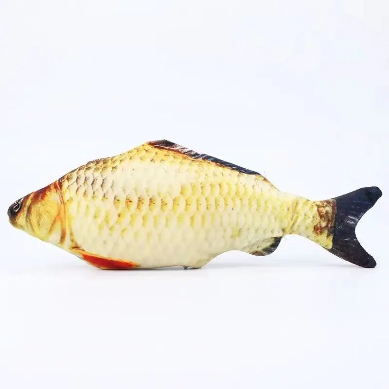 Interactive Fish Cat Toy with Catnip – Plush Kicker Pillow for Indoor Cats, 7.9 in (20 cm)