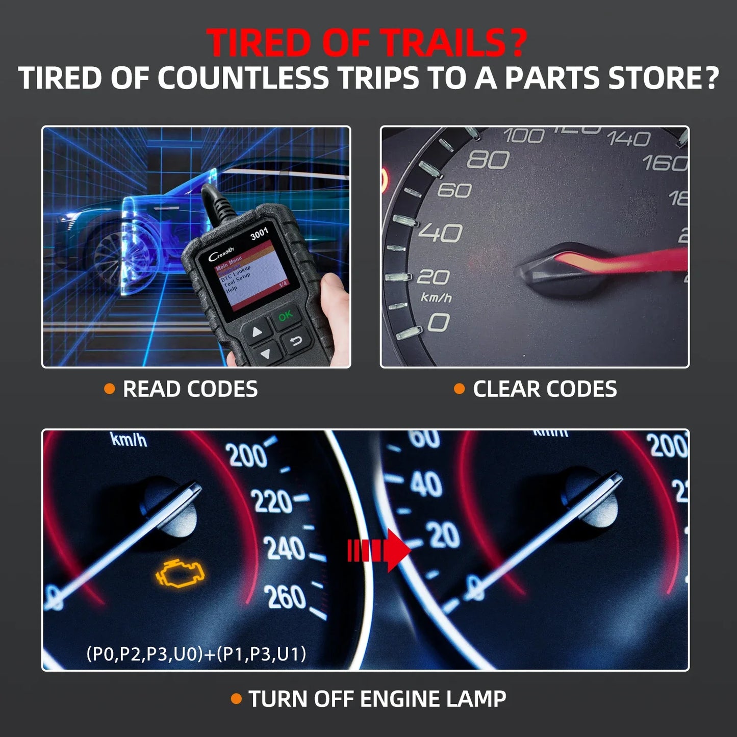 Full OBD2 Car Code Reader Scanner – Multilingual Handheld Engine Diagnostic Tool with Free Lifetime Updates