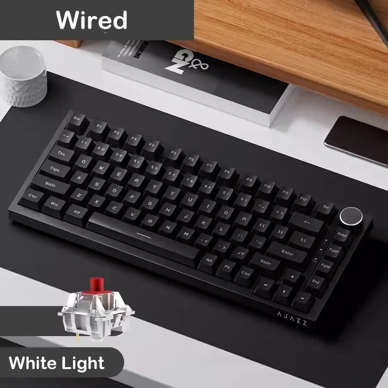 Wired and Wireless 70% Mechanical Gaming Keyboard, Tri-Mode RGB, Hot-Swappable Switches for PC & Mac