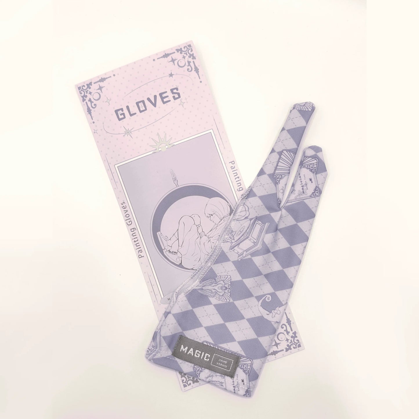 Two-Finger Drawing Glove for Graphics Tablets & Touchscreens – Sweatproof Artist Glove, Animal Print, Ambidextrous (S, M)