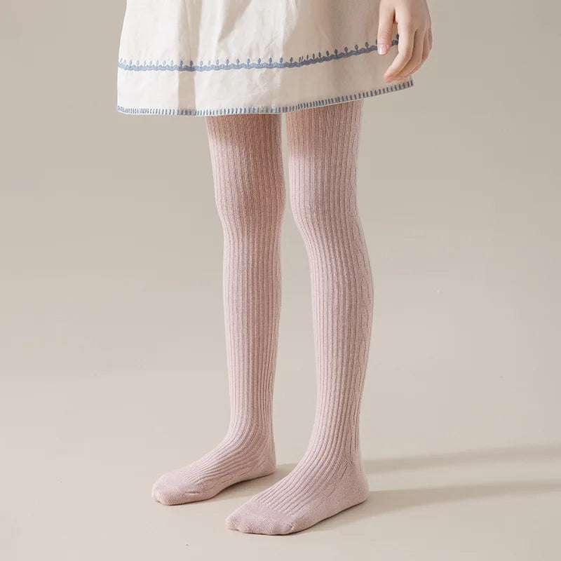 Girls Cotton Tights 0-12 Years — Breathable Pantyhose & Stockings for Toddlers, Spring Autumn Winter