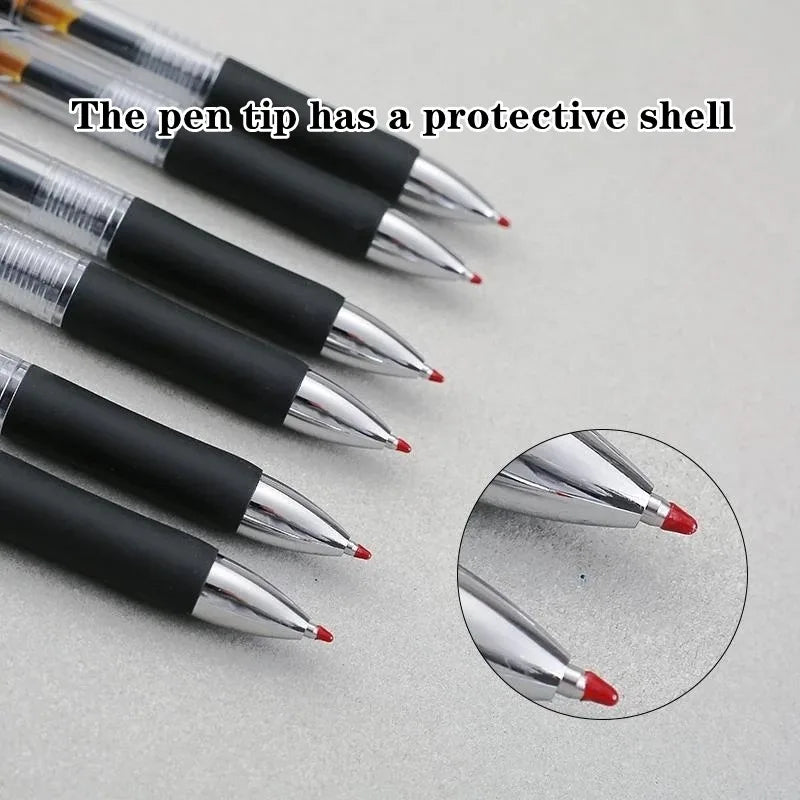 23-Piece Retractable 0.5mm Ballpoint Pen Set - 3 Pens + 20 Refills, Black/Blue/Red, Refillable Quick-Dry Ink