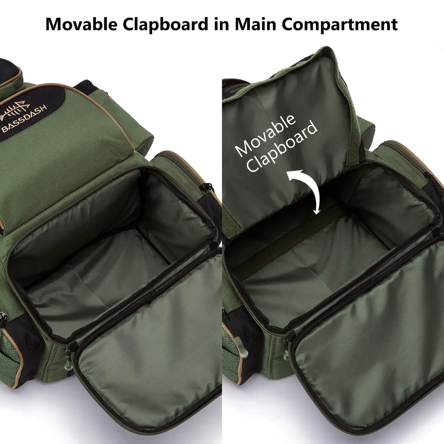 Lightweight Tactical Fishing Tackle Backpack – Multifunctional Tackle Bag with MOLLE, Rod Holders & Rain Cover