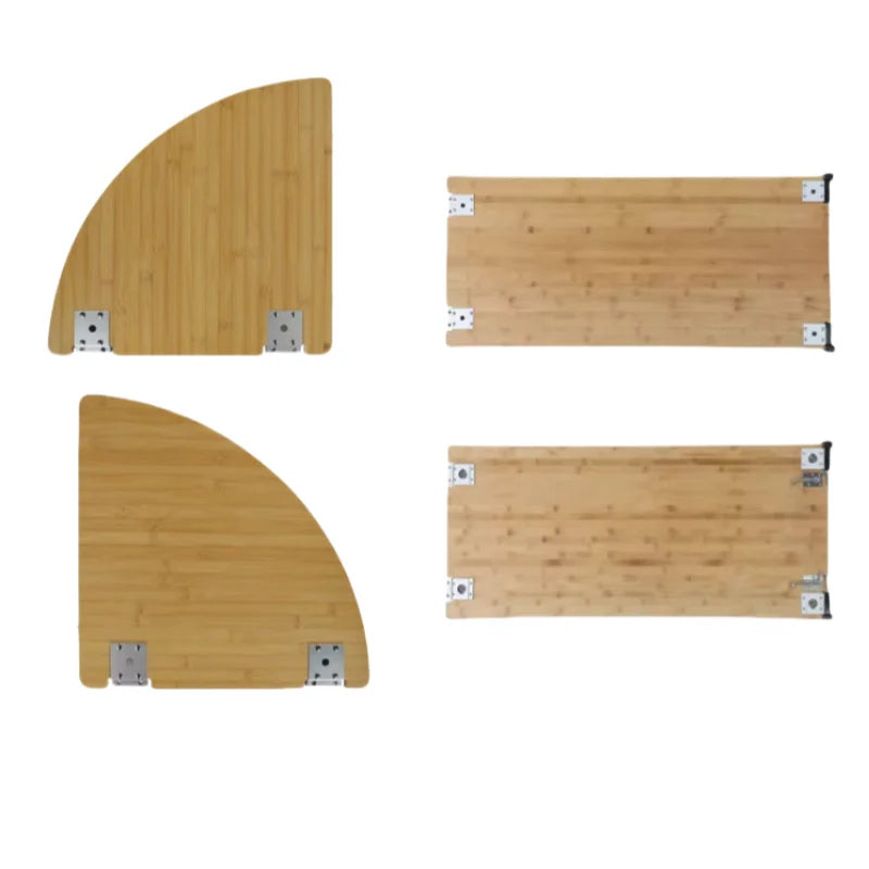 IGT Camping Table Bamboo Corner Board — Right/Left 2/3 Unit Outdoor Kitchen Accessory