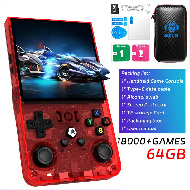 Retro Handheld Game Console 4.0 Inch (10.16 cm) IPS Screen Portable Pocket Player Linux 64GB/128GB 18,000+ Classic Games