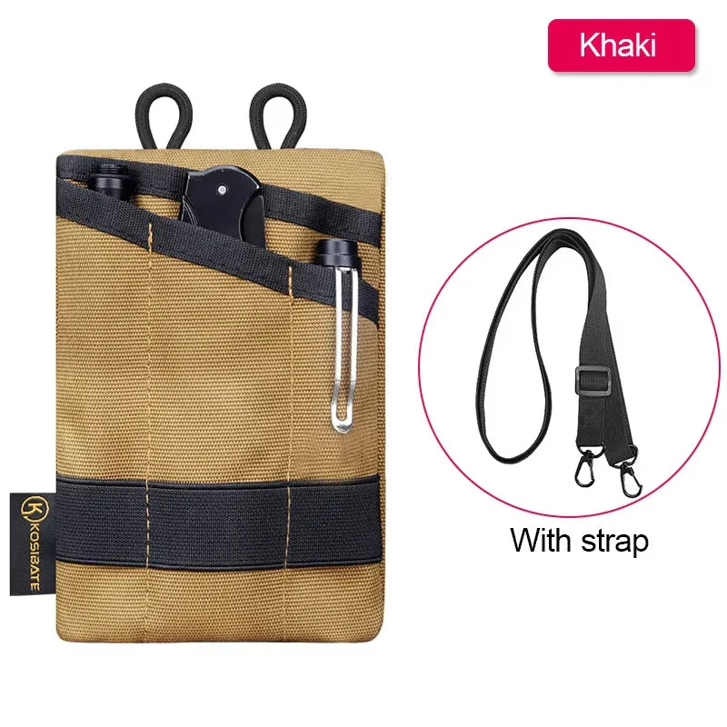 Mini Tactical EDC Waist Pouch Canvas Belt Bag - Card, Key & Coin Organizer 5.7 x 3.7 in (14.5 x 9.5 cm)