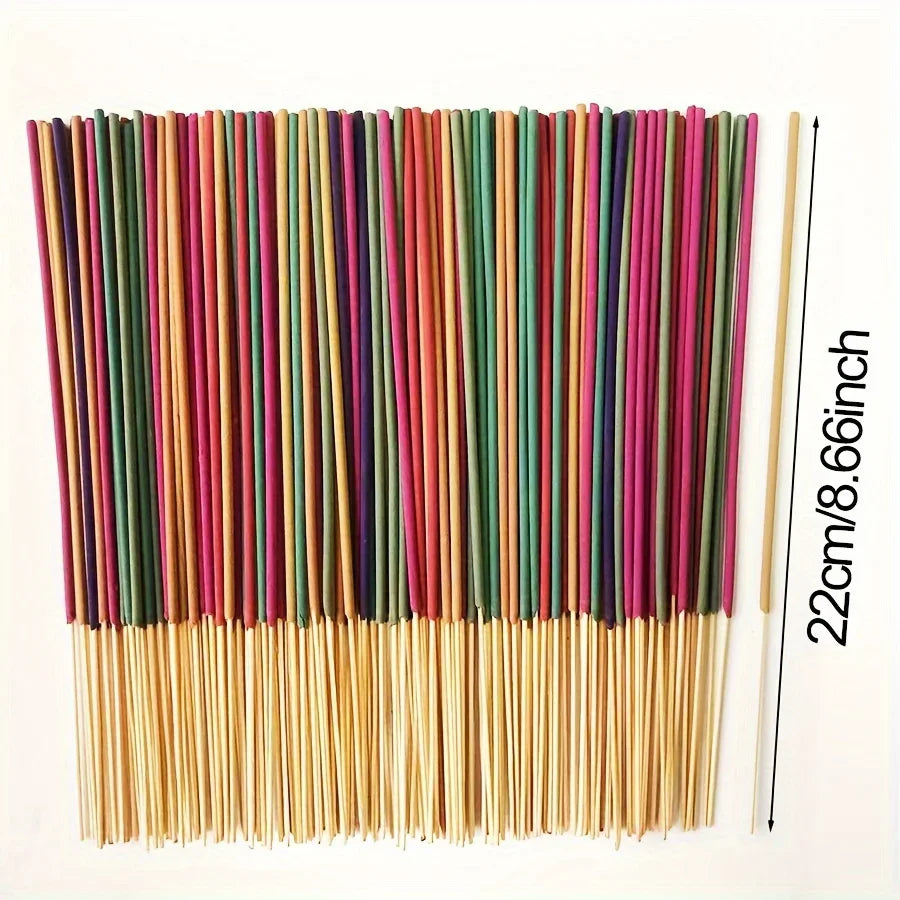 300-Pack Aromatherapy Incense Sticks Set 12 Natural Scents Lavender Jasmine Rose Sakura Ocean with Incense Holder for Yoga and Meditation
