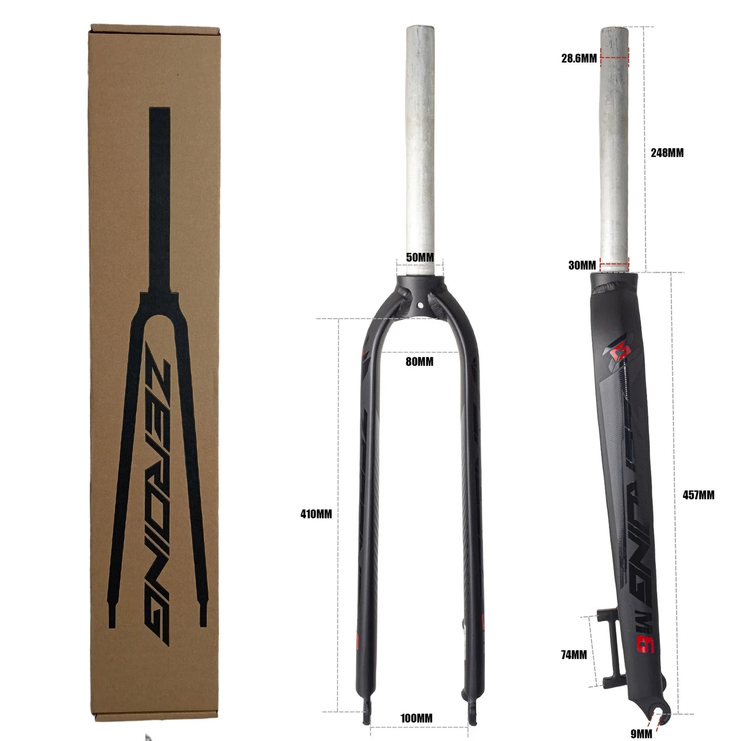 Ultra-Light Aluminum Alloy MTB Front Fork — Compatible with 26/27.5/29 in Wheels, Disc Brake, Quick-Release Legs