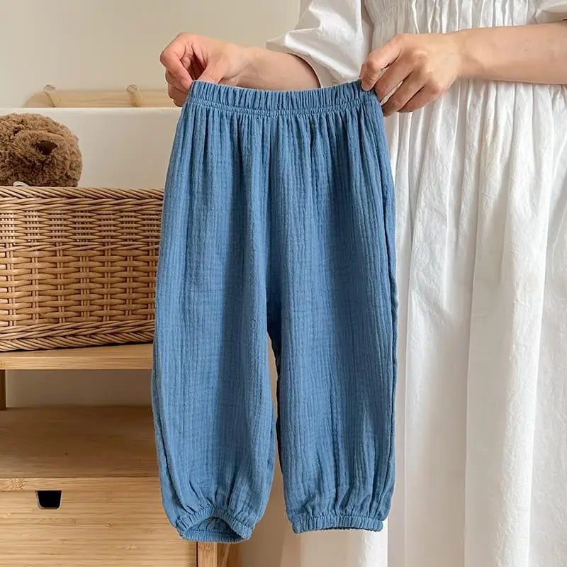 Kids Anti-Mosquito Harem Pants – Breathable Summer Bloomers for Boys & Girls (9M–6Y)