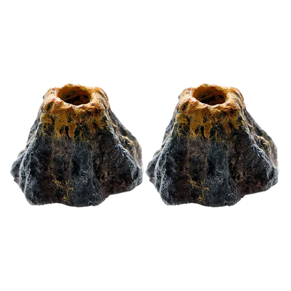 Volcano Air Stone Aquarium Decoration Bubble Rock Oxygen Diffuser Plate for Fish Tank