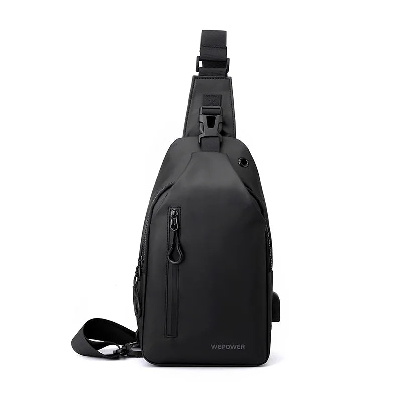 Men's Waterproof Large-Capacity Crossbody Sling Bag — Lightweight Single Shoulder Travel Bag