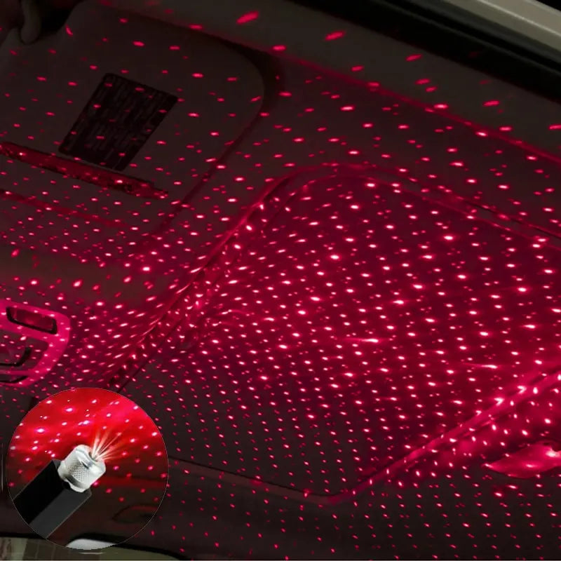 LED Starry Sky Galaxy Projector Light 5V USB – Car Roof & Room Ceiling Atmosphere Lamp