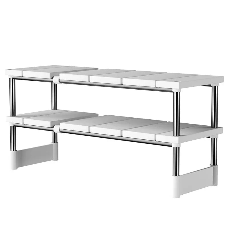 Multi-Purpose Stackable Cabinet Organizer Shelves – Kitchen, Sink & Pantry Storage