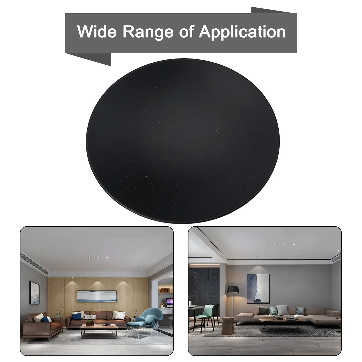 Round Iron Candle Plate Holder — Rust-Resistant Metal Pedestal for Pillar, Ball & Votive Candles, Gold or Black, Small 2.8×2.8×0.6 in (7×7×1.5 cm) & Large 4.3×4.3×0.7 in (11×11×1.7 cm)