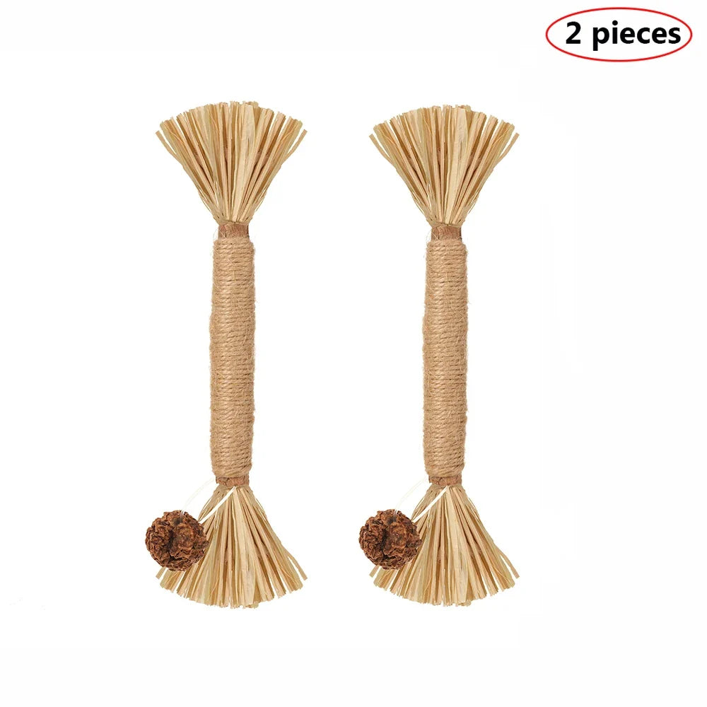 Natural Silvervine (Matatabi) Cat Chew Sticks - Dental Catnip Toy, 8.7 in (22 cm), 1/2/5 Pack
