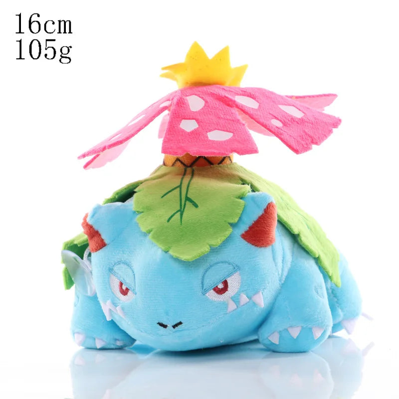 Pikachu & Friends 8 in (20 cm) Plush Stuffed Animal — Pikachu Charmander Squirtle Bulbasaur Eevee Scorbunny Gengar Snorlax Christmas Gift