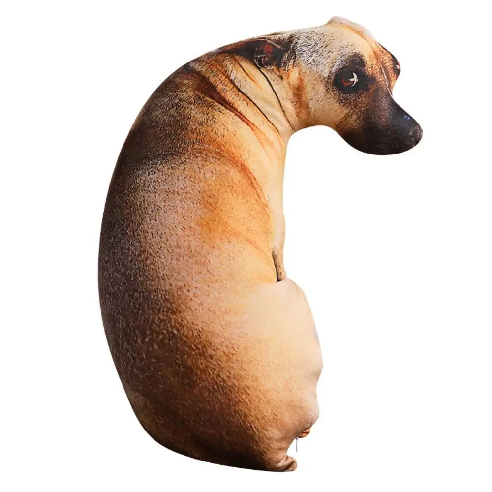 Lifelike Hound Dog Throw Pillow 3D Plush Cushion – Soft Pet Accent Pillow for Home & Office, 20 cm / 50 cm (7.9 in / 19.7 in)