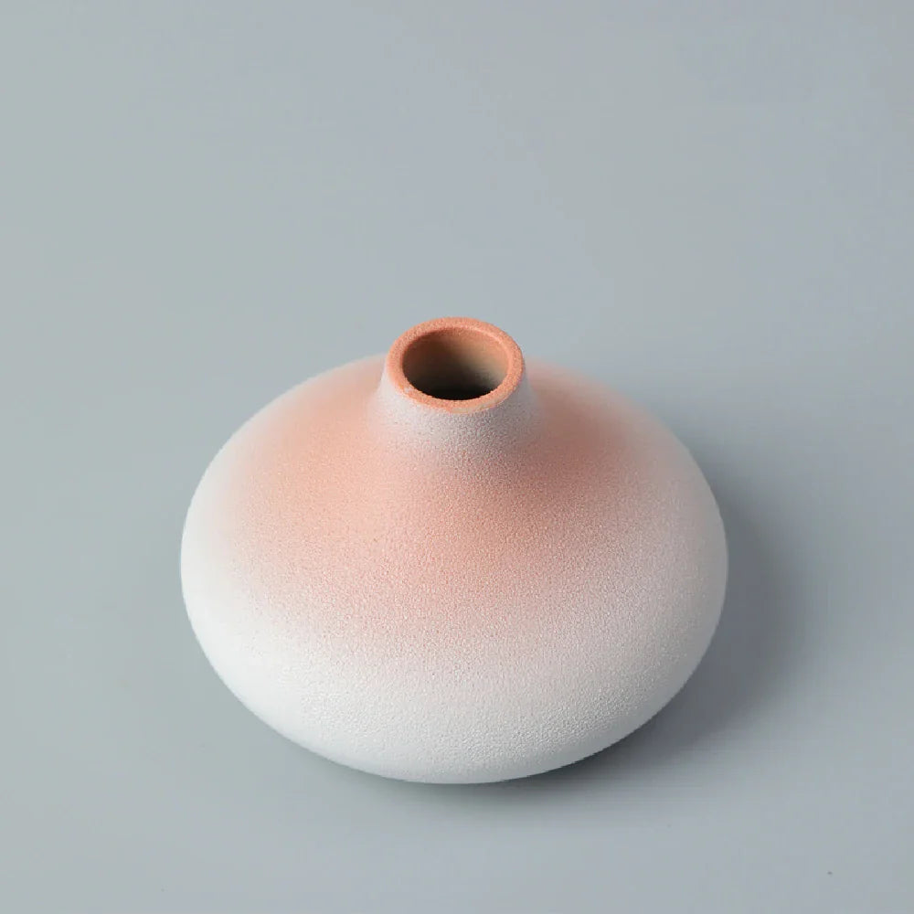 Ceramic Small Flower Bud Vase - Minimalist Japanese-Style Tabletop Home Decor