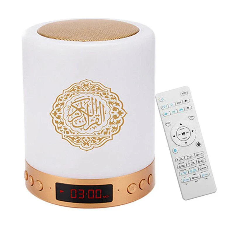 Quran Azan Bluetooth Speaker Portable Night Light — Touch Lamp MP3 Player with Remote & TF Card, 5W