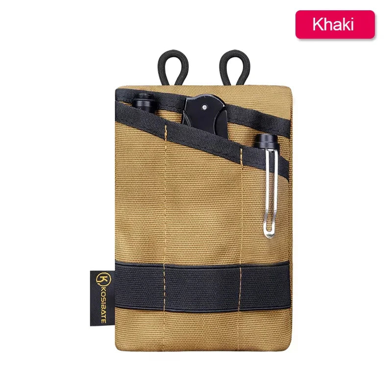 Mini Tactical EDC Waist Pouch Canvas Belt Bag - Card, Key & Coin Organizer 5.7 x 3.7 in (14.5 x 9.5 cm)